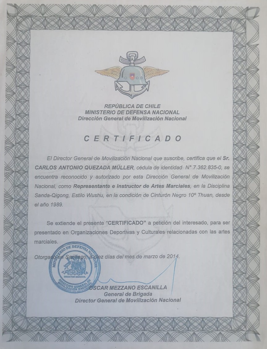 Certificado Carlos Quezada Müller